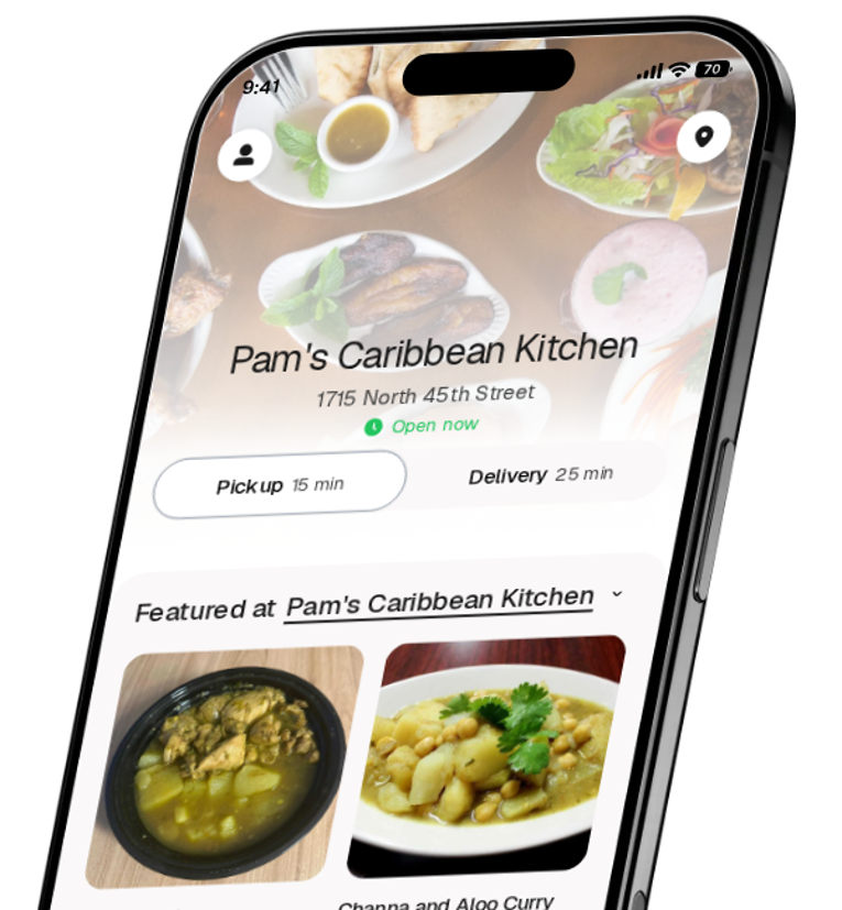 Pam's Caribbean Kitchen app preview