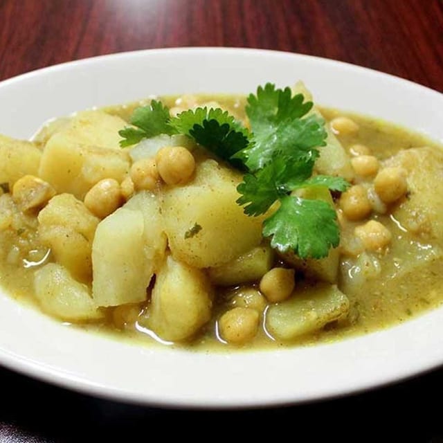 Channa and Aloo Curry.