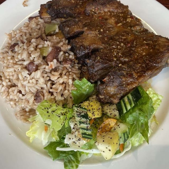 Jerk Ribs Meal.