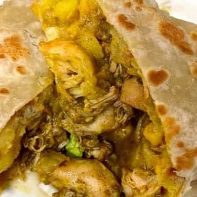 Wrapped Chicken Roti.