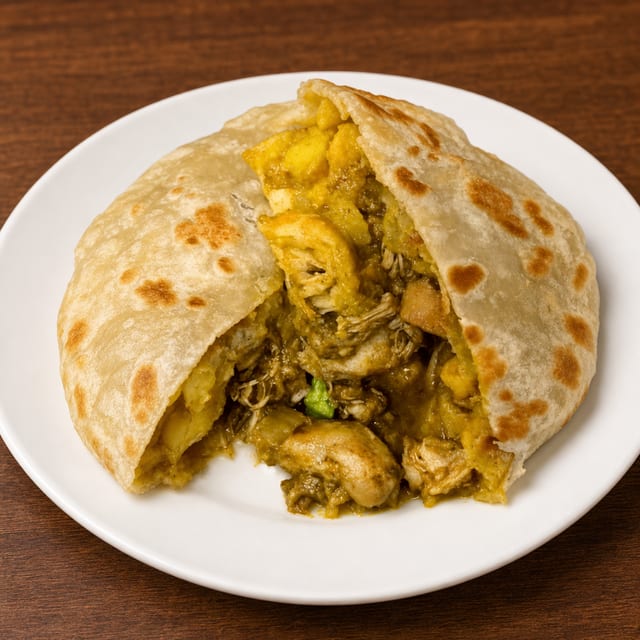 Wrapped Chicken Roti.