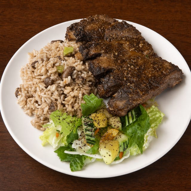 Jerk Ribs Meal.